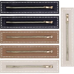 6 قطع من سحاب كروشيه من جلد البولي يوريثان مع فتحات 27 سم/10.6 بوصة من Realand، سحابات معدنية لتثبيت إطار الخياطة لحقيبة الملابس DIY وصنع إكسسوارات الحرف اليدوية، 3 ألوان in Kuwait