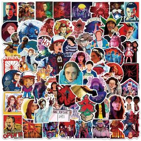 100 قطعة من ملصقات Stranger Things 5 ​​- ملصقات موضوعية للفيلم للموسم الخامس - فينيل مقاوم للماء سهل الالتصاق وقابل للإزالة لمحبي محبي سجل القصاصات وزجاجات المياه للمراهقين in Kuwait