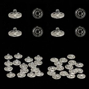 4 مللي متر/0.16 "سوبر صغيرة البلاستيك المفاجئة الإغلاق 100 قطعة أزرار دمية صغيرة واضحة ، أزرار فساتين حجم الدمية DIY بها بنفسك الخياطة الملحقات in Kuwait