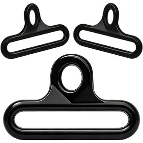 Wuuycoky 1.5 بوصة القطر الداخلي سبائك الزنك الأسود مثلث مشبك التواء رئيس مثلث الضابط حلقة حزمة من 10 in Kuwait