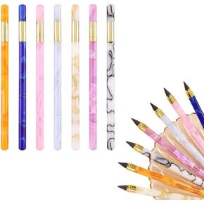 7 قطع/مجموعة قلم رصاص أكريليك أبدي HB قلم كتابة غير محدود مع غطاء قلم رصاص أبدي قابل لإعادة الاستخدام يدوم طويلاً (متعدد الألوان) in Kuwait