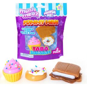 Yummy Mini Taba Squishies - Squish, Squeeze, Great for Stress Relief - Sensory / Fidget Play Food Squishy Toys for Kids and Adults, 3 Pack, 1.5" in Saudi Arabia