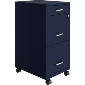 UrbanPro 18" Deep 3 Drawer Mobile Metal File Cabinet in Arctic Silver in Saudi Arabia