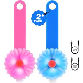 AHJ ضوء طوق الكلب، 2 حزمة أضواء أمان للكلاب للمشي ليلاً، USB-C قابل لإعادة الشحن للكلاب ضوء LED بمشبك لحقائب الظهر للأطفال والكلاب والعدائين والركض وراكبي الدراجات والتخييم والمشي لمسافات طويلة in Kuwait