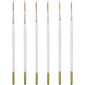 6Pcs Script Liner Brushes for Acrylic Painting Fine Point Liner Paintbrush Fine Tip #0#00#000 Miniature Micro Detail Paint Brush Set for Oil Watercolor Nail Scroll Outlining in Saudi Arabia