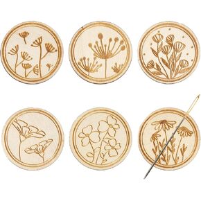 6 قطع من أداة الإبرة المغناطيسية للزهور، حافظة إبرة مغناطيسية مطلية بتصميم قديم، حامل خياطة زهور خشبي لأدوات التطريز والتطريز المتقاطع in Kuwait