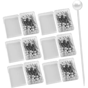 Lurrose 2sets Pearl Head Pins Straight Sewing Pins for Quilting Knitting Crochet and Wedding Decorations Durable Easy to Use for Crafts and Floral Arrangements 600pcs*2 in Saudi Arabia