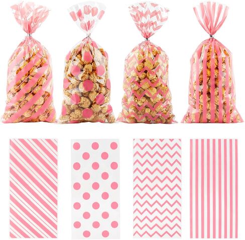 Cxryrzhe 50 Pcs Cellophane Treat Bags Little Bee Cellophane Candy Cookies Gift Bags 5"X10.8" with Twist Ties for Snack Bakery Birthday Wedding Party in Saudi Arabia