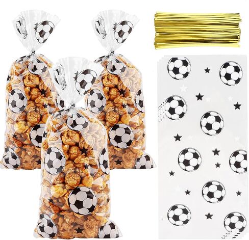Cxryrzhe 50 Pcs Cellophane Treat Bags Little Bee Cellophane Candy Cookies Gift Bags 5"X10.8" with Twist Ties for Snack Bakery Birthday Wedding Party in Saudi Arabia