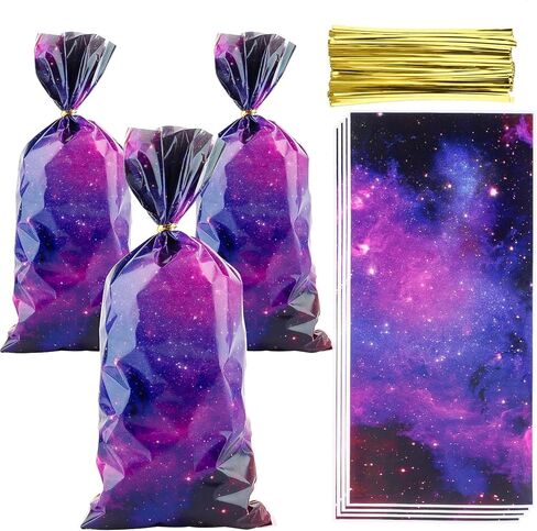 Cxryrzhe 50 Pcs Cellophane Treat Bags Little Bee Cellophane Candy Cookies Gift Bags 5"X10.8" with Twist Ties for Snack Bakery Birthday Wedding Party in Saudi Arabia