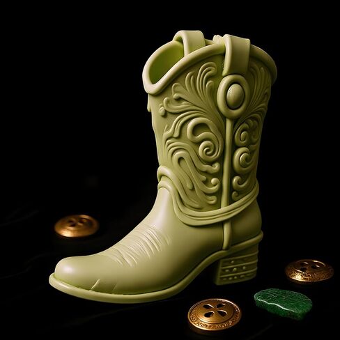 Cowboy Boot Candle Mold Western Cowboy Boot Candle Silicone Molds for Candles Making Resin Casting Aromatherapy Candles Handmade Wax Home Decor in Saudi Arabia