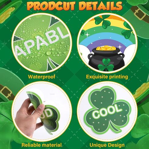 party greeting St.Patrick's Day Classroom Door Banner Positive Affirmation Door Decorations Rainbow Shamrock Cutouts Motivational Clover Bulletin Board for Classroom Wall School Office Home Decor in Saudi Arabia