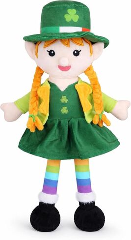 حيوان محشو لعيد القديس باتريك من ليبرشاون، قطيفة على شكل قزم عيد القديس باتريك مع قبعة، إكسسوارات سانت باتريك ديكورات المنزل هدايا للفتيات in Kuwait