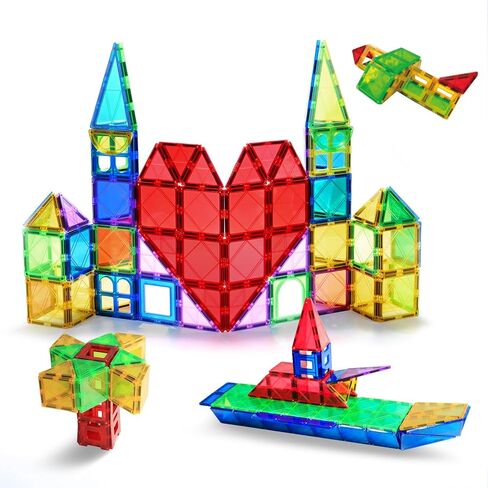 Magnetic Tiles Kids Magnetic Blocks 32PCS Building Sets for Kids Ages 3+ in Kuwait