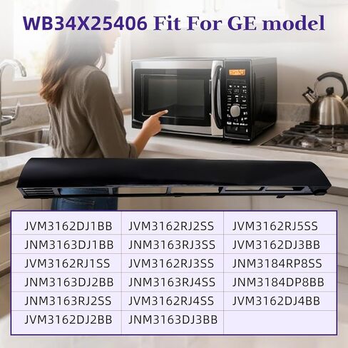 WB34X25406 Microwave Vent Grille, WB34X25406 Top Vent Grille, WB34X25406 Microwave Vent Kit Compatible with GE Replaces JVM3162RJ1SS, JNM3163DJ1BB, JNM3163RJ1SS, JNM3184DP8BB in Saudi Arabia