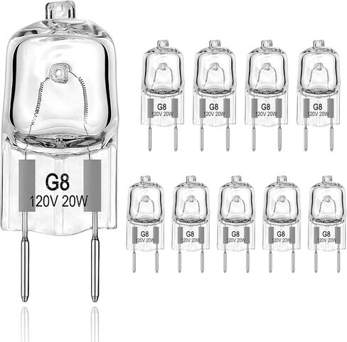 10 Packs G8 20W 120V Oven Light Bulb, Compatibie with GE Microwave,with Samsung Microwave Light Bulbs for Stove Night Light Under OverThe Range Microwave Oven, Replaces WB25X10019 WB36X10213 in Saudi Arabia
