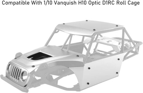H10 جسم بصري، مجموعة لوحة جسم من الألومنيوم لـ Vanquish H10 Optic Sparco Yokohama RTR 1/10 RC Crawler Upgrades Parts (أبيض) in Kuwait