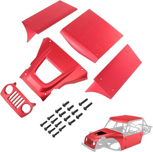 H10 جسم بصري، مجموعة لوحة جسم من الألومنيوم لـ Vanquish H10 Optic Sparco Yokohama RTR 1/10 RC Crawler Upgrades Parts (أبيض) in Saudi Arabia