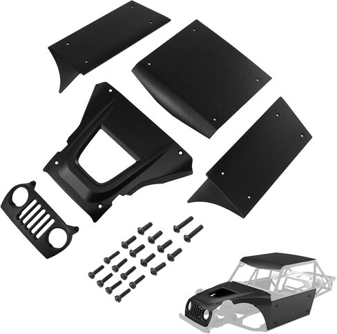 H10 جسم بصري، مجموعة لوحة جسم من الألومنيوم لـ Vanquish H10 Optic Sparco Yokohama RTR 1/10 RC Crawler Upgrades Parts (أبيض) in Kuwait