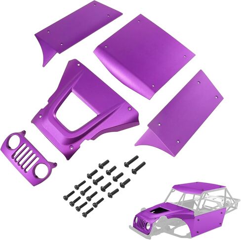 H10 جسم بصري، مجموعة لوحة جسم من الألومنيوم لـ Vanquish H10 Optic Sparco Yokohama RTR 1/10 RC Crawler Upgrades Parts (أبيض) in Kuwait