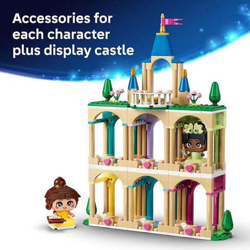 LEGO Disney Princess Mini Belle & Tiana with Castle Building Toy - Princess Toy Figures & Playset for Girls & Boys, Ages 5+ - Gift for Birthday - 43291 in Saudi Arabia