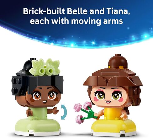 LEGO Disney Princess Mini Belle & Tiana with Castle Building Toy - Princess Toy Figures & Playset for Girls & Boys, Ages 5+ - Gift for Birthday - 43291 in Saudi Arabia