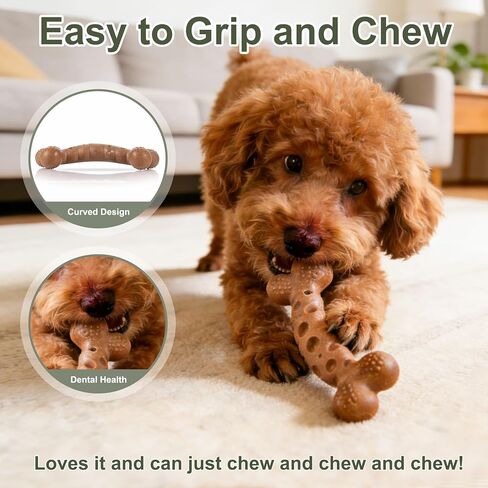 Dog Bone Toy for Aggressive Chewers Tough Dog Chew Toys for Samll Breed to Keep Them Busy (Small-Under 20LBS, Bacon) in Saudi Arabia