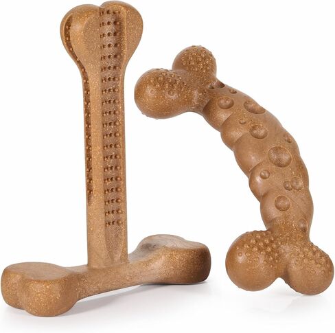 Dog Bone Toy for Aggressive Chewers Tough Dog Chew Toys for Samll Breed to Keep Them Busy (Small-Under 20LBS, Bacon) in Saudi Arabia