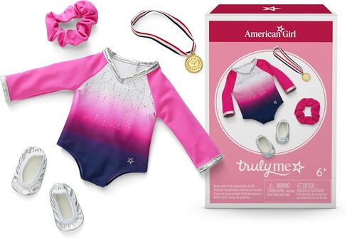 American Girl, Truly Me, Beam with Pride Gymnastics Outfit, Doll Clothes, for 18-inch Dolls, 4pcs, Ages 6+ in Saudi Arabia