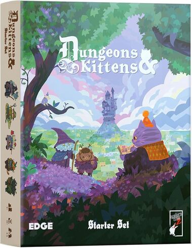 Asmodee Dungeons and Kittens Roleplaying Game Starter Set - Animal Fantasy RPG in a Wholesome Post-Apocalyptic Medieval World, Family Fun for Kids & Adults, Ages 8+, 2-6 Players, 90 Min Playtime in Saudi Arabia