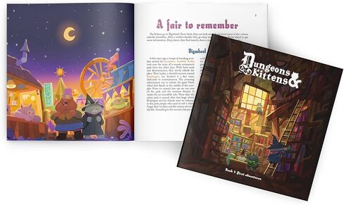 Asmodee Dungeons and Kittens Roleplaying Game Starter Set - Animal Fantasy RPG in a Wholesome Post-Apocalyptic Medieval World, Family Fun for Kids & Adults, Ages 8+, 2-6 Players, 90 Min Playtime in Saudi Arabia