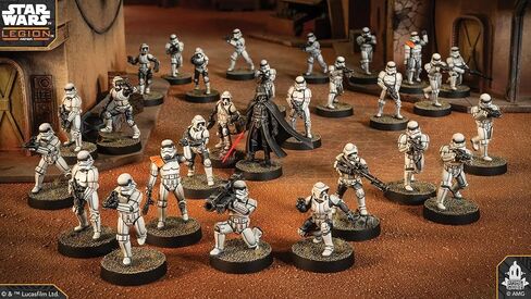 ألعاب Atomic Mass Games Star Wars: Legion Galactic Empire Starter Set - لعبة منمنمات للطاولة، لعبة استراتيجية للأطفال والكبار، للأعمار من 14 عامًا فما فوق، لاعبان، وقت لعب لمدة 3 ساعات، صنعت in Saudi Arabia