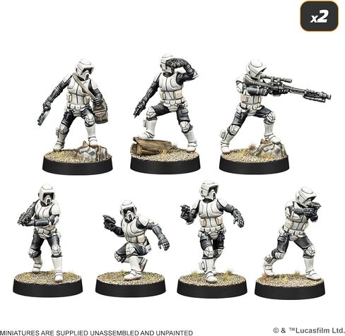 ألعاب Atomic Mass Games Star Wars: Legion Galactic Empire Starter Set - لعبة منمنمات للطاولة، لعبة استراتيجية للأطفال والكبار، للأعمار من 14 عامًا فما فوق، لاعبان، وقت لعب لمدة 3 ساعات، صنعت in Saudi Arabia