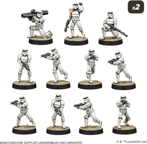 ألعاب Atomic Mass Games Star Wars: Legion Galactic Empire Starter Set - لعبة منمنمات للطاولة، لعبة استراتيجية للأطفال والكبار، للأعمار من 14 عامًا فما فوق، لاعبان، وقت لعب لمدة 3 ساعات، صنعت in Saudi Arabia