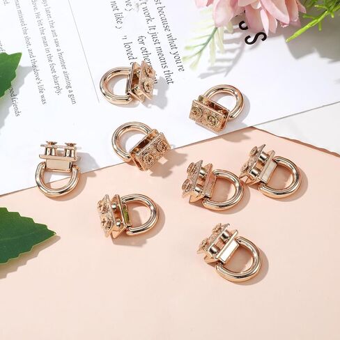 8 Pcs Metal Bag Connector with D Ring, Purse Bridge Hanger Buckle with Screws for Purse Leather Handbag Key in Saudi Arabia