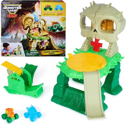 Monster Jam Mini Jams, Crash & Crumble Skull Escape Playset, 2 Exclusive Die-Cast El Toro Loco and Dragon Monster Trucks, Kids Toys for Boy and Girls Ages 3 and up in Saudi Arabia