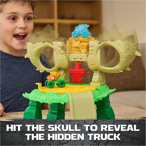 Monster Jam Mini Jams, Crash & Crumble Skull Escape Playset, 2 Exclusive Die-Cast El Toro Loco and Dragon Monster Trucks, Kids Toys for Boy and Girls Ages 3 and up in Saudi Arabia