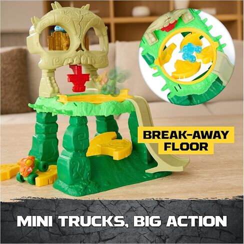 Monster Jam Mini Jams, Crash & Crumble Skull Escape Playset, 2 Exclusive Die-Cast El Toro Loco and Dragon Monster Trucks, Kids Toys for Boy and Girls Ages 3 and up in Saudi Arabia