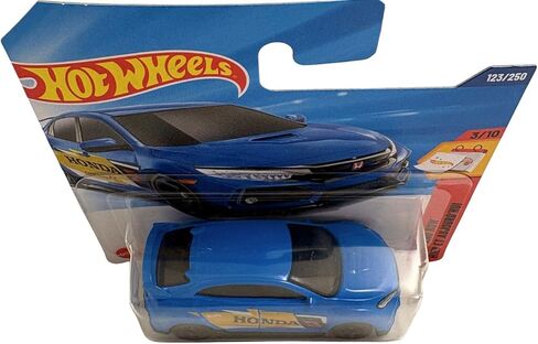 Hot Wheels Honda Civic Type R (FK8) Blue JBB77 - Licensed Honda Model with Racing Decals - Then and Now 2025 - 1:64 in Kuwait