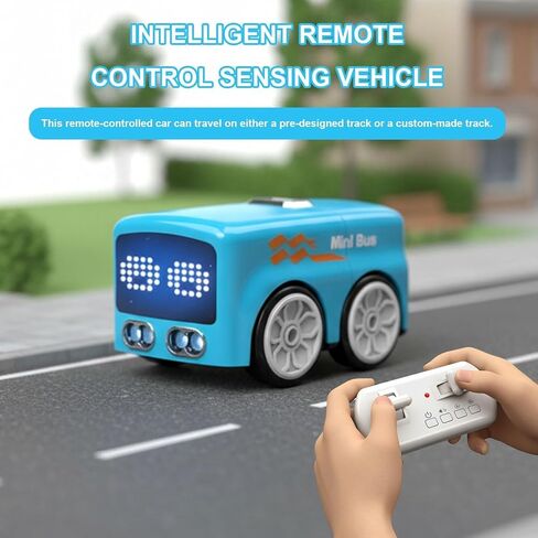 سيارة السحر يتبع الخط | حافلة صغيرة للإيماءات وجهاز التحكم عن بعد مع 6 أوضاع - المتابعة/الهروب/المسار/الموسيقى/العرض التوضيحي/جهاز التحكم عن بعد، لعبة تعليمية للعلوم والتكنولوجيا والهندسة والرياضيات للأطفال من عمر 3 إلى 8 سنوات، وقت لعب يزيد عن 60 دقيقة ( in Kuwait