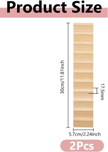 DICOSMETIC 2Pcs Miniature Dollhouse Stairs 1:12 Scale Wooden Stairs Miniature Ornaments Without Handrail Dollhouse Furniture Model Mini House Accessory for Scene Landscape Decor in Saudi Arabia
