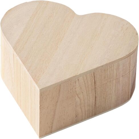 6 Piece Small Wooden Box Unfinished Wooden Treasure Box with Lids for DIY Crafts (5 x 4.7 x 2.5 inches) in Saudi Arabia