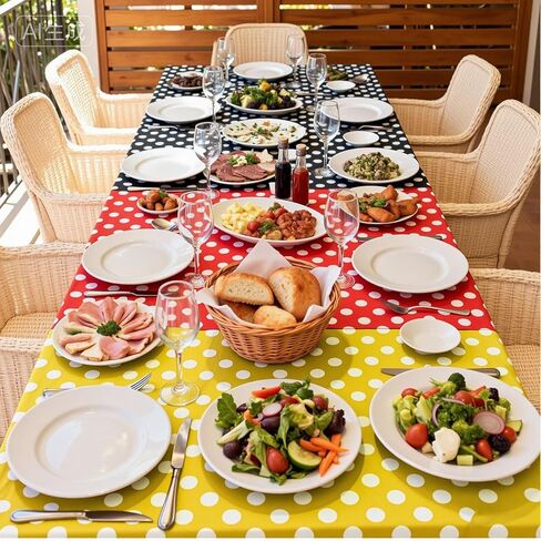3 Pcs Mouse Themed Party Tablecloth, Cartoon Mouse Color Plastic Table Cover Red Black Yellow Disposable Table Cloths Christmas Birthday Party Decorations Supplies 54" x 108" in Saudi Arabia