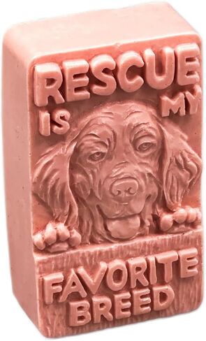 Rescue is My Favorite Breed - SOAP Silicone Mold, Candle, Resin, Wax, Plaster, Gypsum, Paws Dog in Kuwait