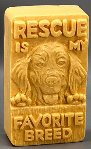 Rescue is My Favorite Breed - SOAP Silicone Mold, Candle, Resin, Wax, Plaster, Gypsum, Paws Dog in Kuwait