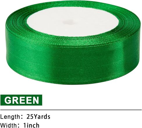 2.5CM/1-Inch Satin Ribbon 25Yard Suitable for Holiday Decoration, Gift Packaging, DIY Crafts, and Wedding Decoration in Saudi Arabia