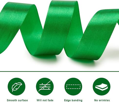 2.5CM/1-Inch Satin Ribbon 25Yard Suitable for Holiday Decoration, Gift Packaging, DIY Crafts, and Wedding Decoration in Saudi Arabia