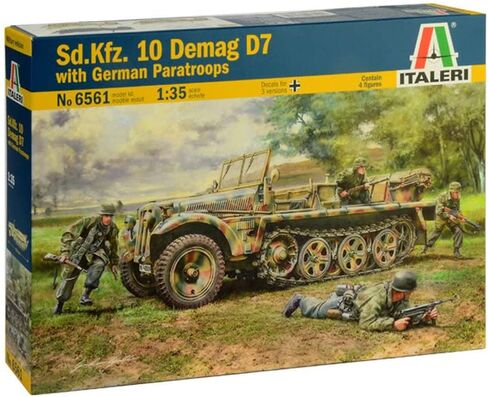 Italeri 6561S – 1:35 Sd.Kfz.10 Demag D7 w/German Paratr. Model Building, Kit, Stand Model Building, Crafts, Hobby, Gluing, Plastic Construction Kit, True to Detail in Saudi Arabia