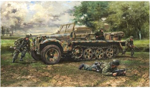 Italeri 6561S – 1:35 Sd.Kfz.10 Demag D7 w/German Paratr. Model Building, Kit, Stand Model Building, Crafts, Hobby, Gluing, Plastic Construction Kit, True to Detail in Saudi Arabia