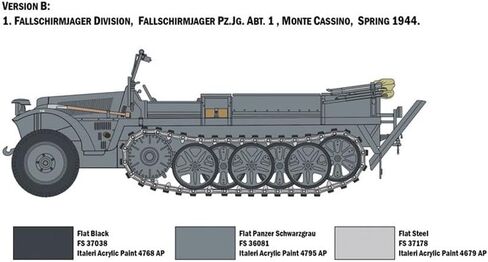 Italeri 6561S – 1:35 Sd.Kfz.10 Demag D7 w/German Paratr. Model Building, Kit, Stand Model Building, Crafts, Hobby, Gluing, Plastic Construction Kit, True to Detail in Saudi Arabia